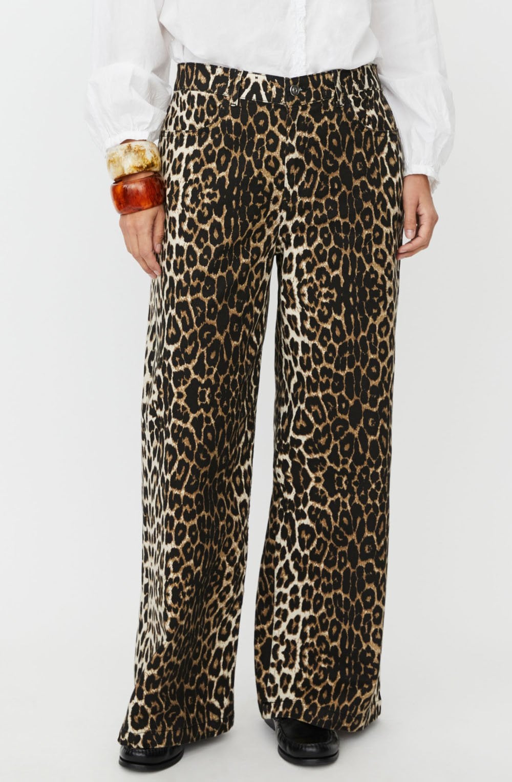 Passang Otter Animal Print Wide Leg Jeans