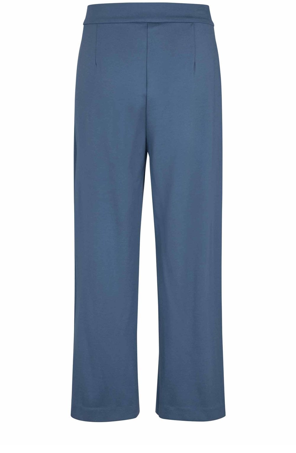 Paxora Ensign Blue Wide Cropped Jersey Trousers