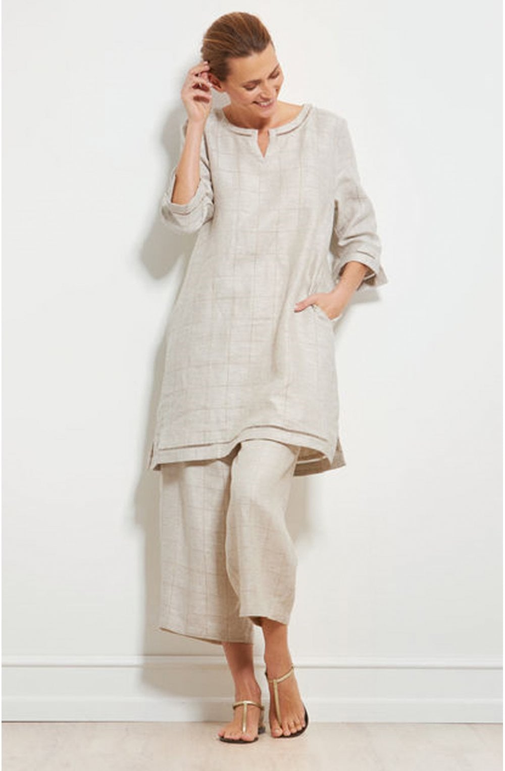 Payta Woven Linen Culottes