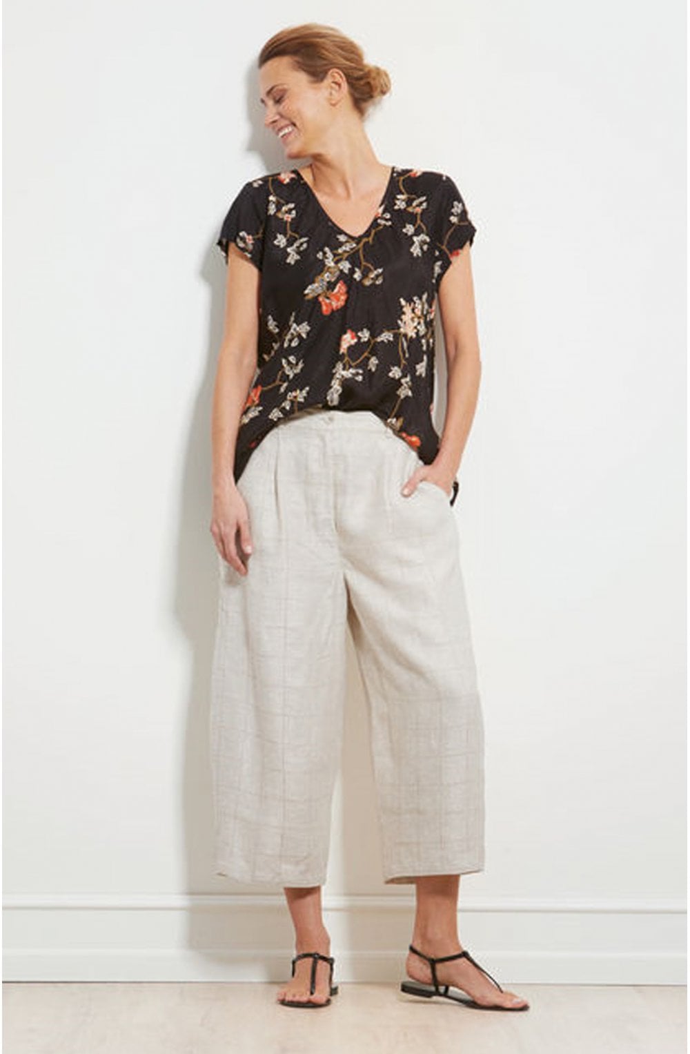 Payta Woven Linen Culottes