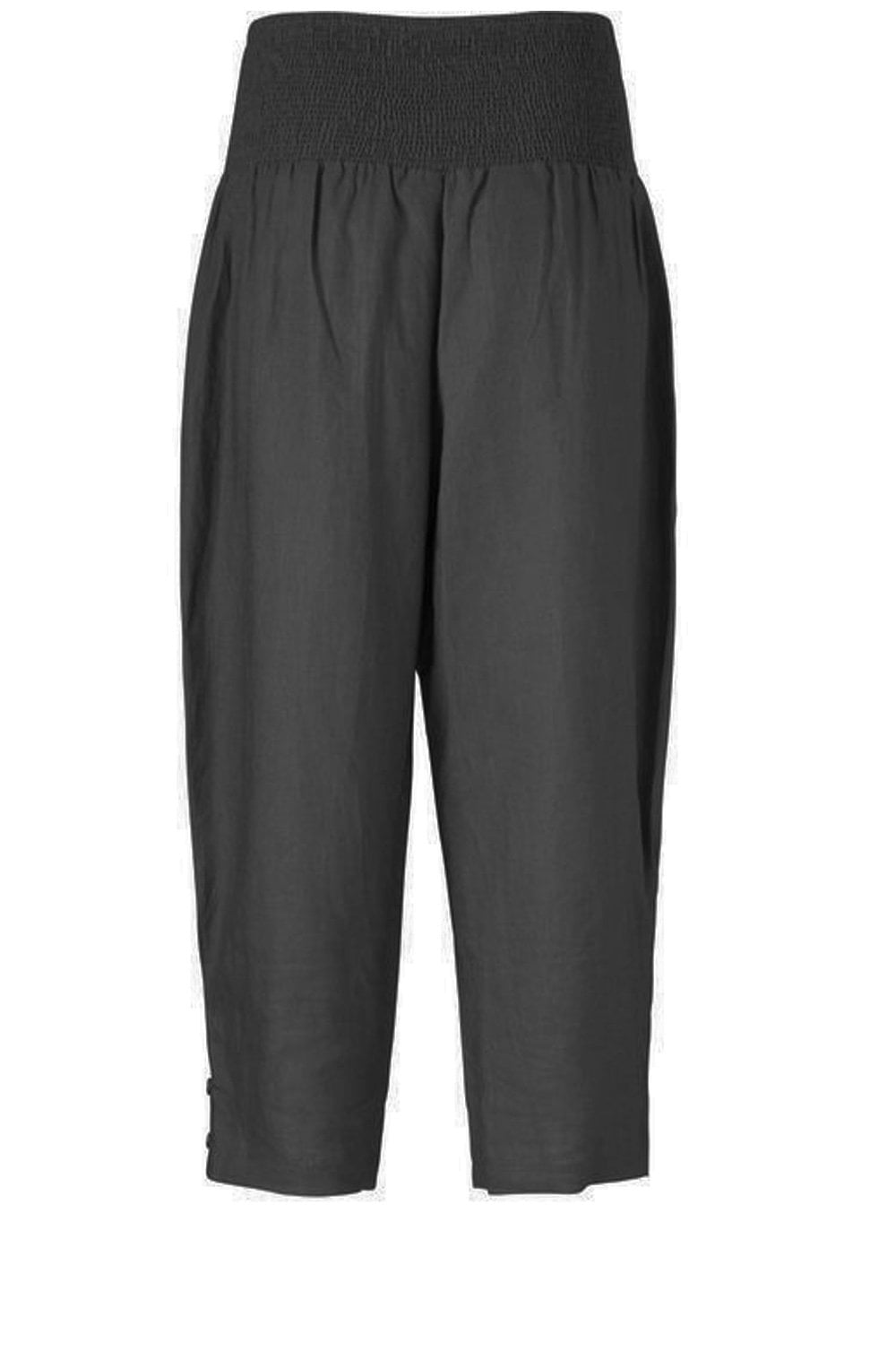 Pen Black Linen Trousers