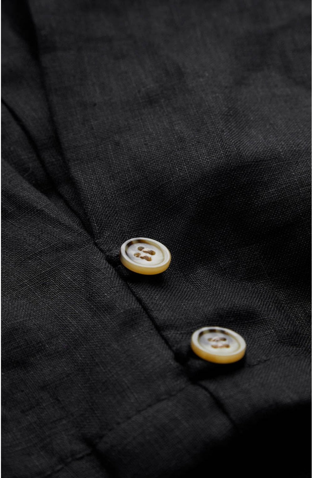 Pen Black Linen Trousers