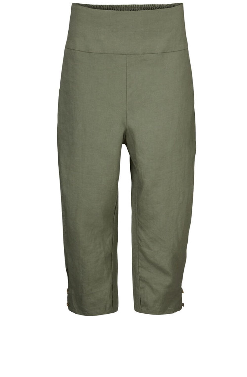 Pen Olive Linen Trousers