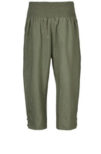 Pen Olive Linen Trousers