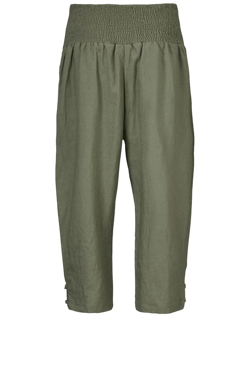 Pen Olive Linen Trousers