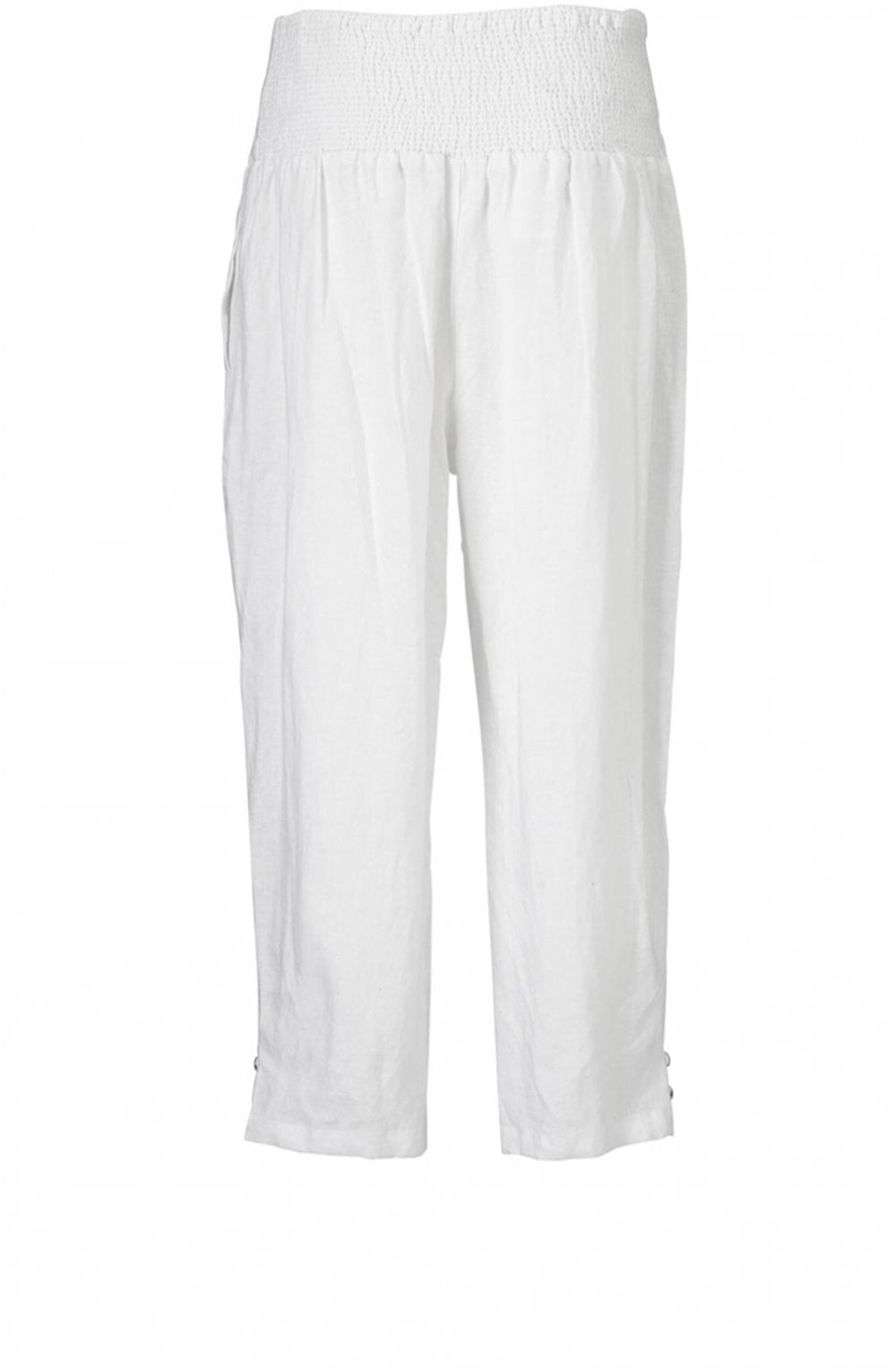 Pen White Linen Trousers