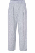 Perli Faded Black Stripe Linen Mix Trousers
