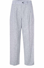 Perli Faded Black Stripe Linen Mix Trousers
