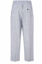 Perli Faded Black Stripe Linen Mix Trousers