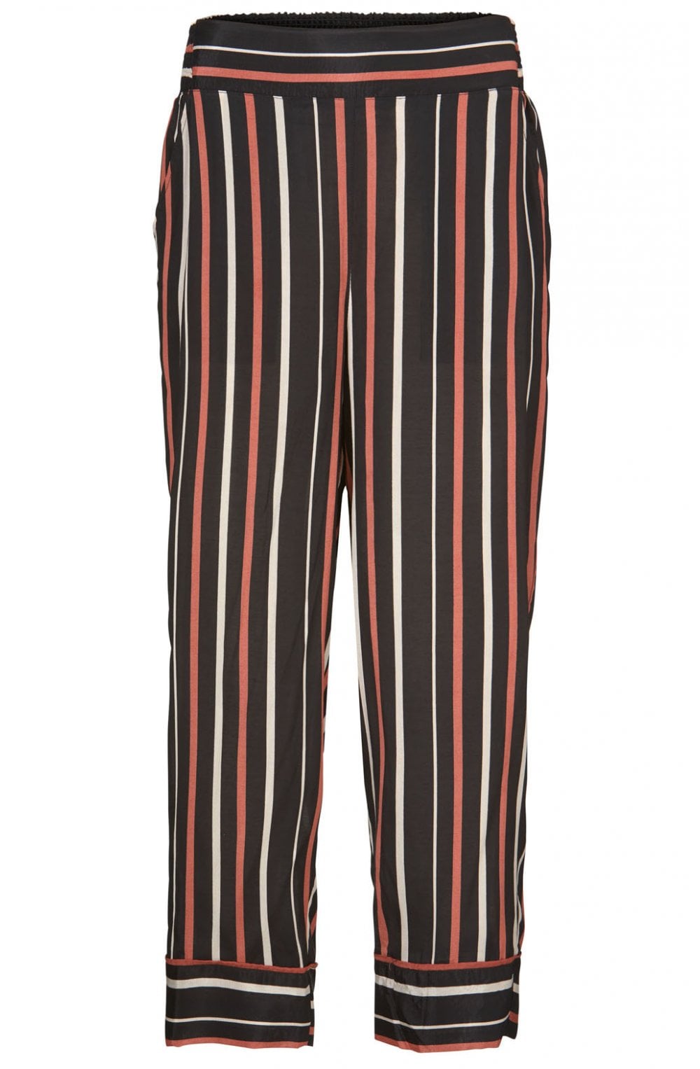 Petrina red ochre striped culottes