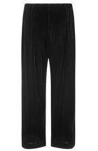 Petule Black Velvet Wide Leg Trousers