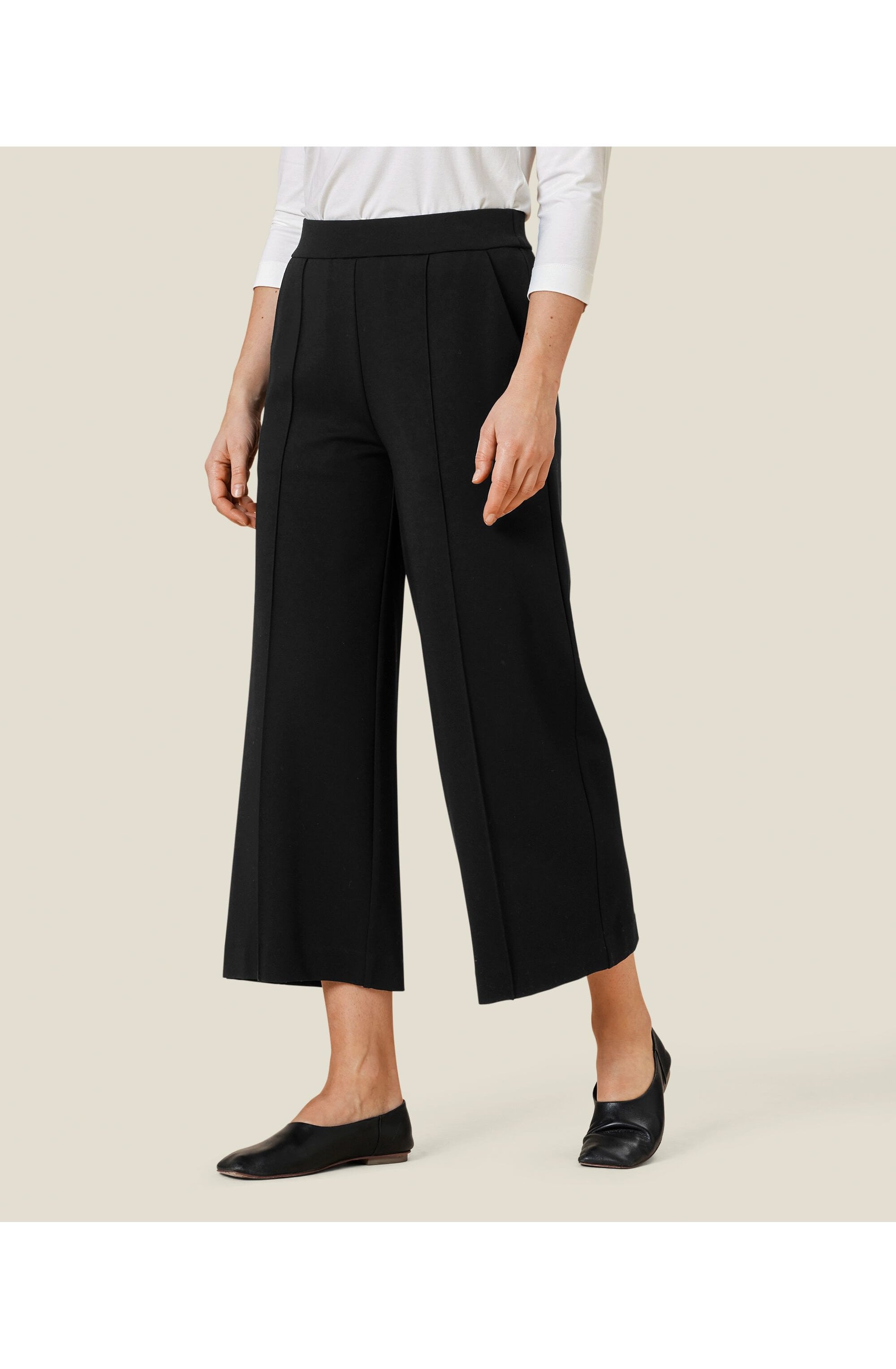 Piana Black Jersey Culottes
