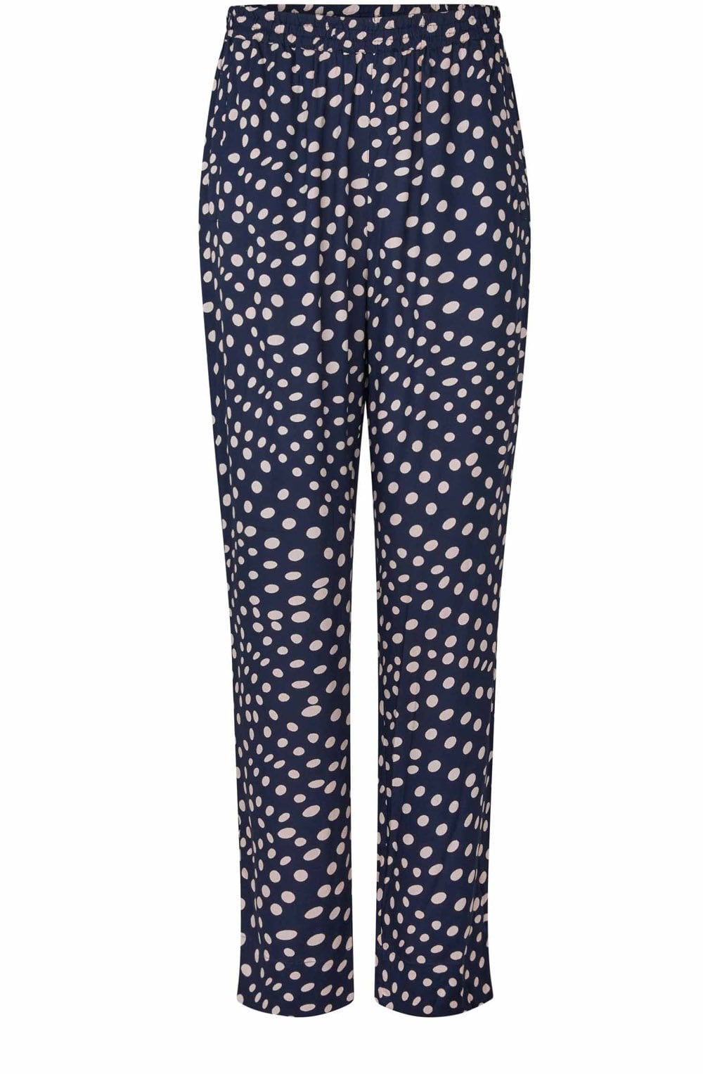 Pless Navy Blazer Polka Dot Tapered Trousers