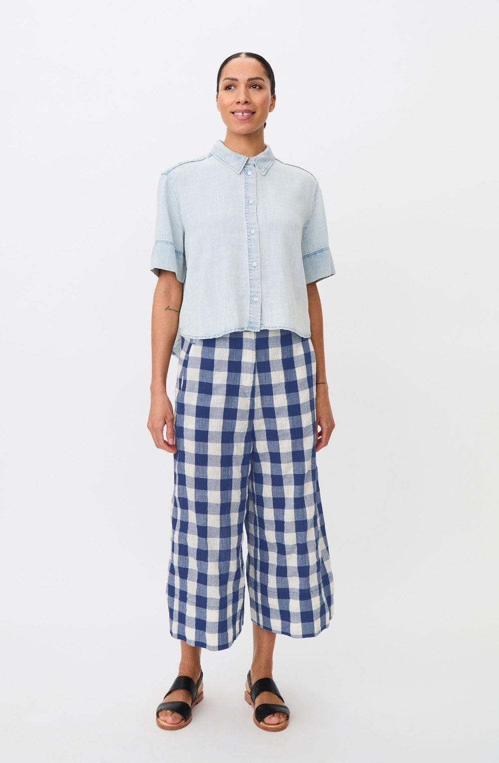 Portia Gingham Print Trousers