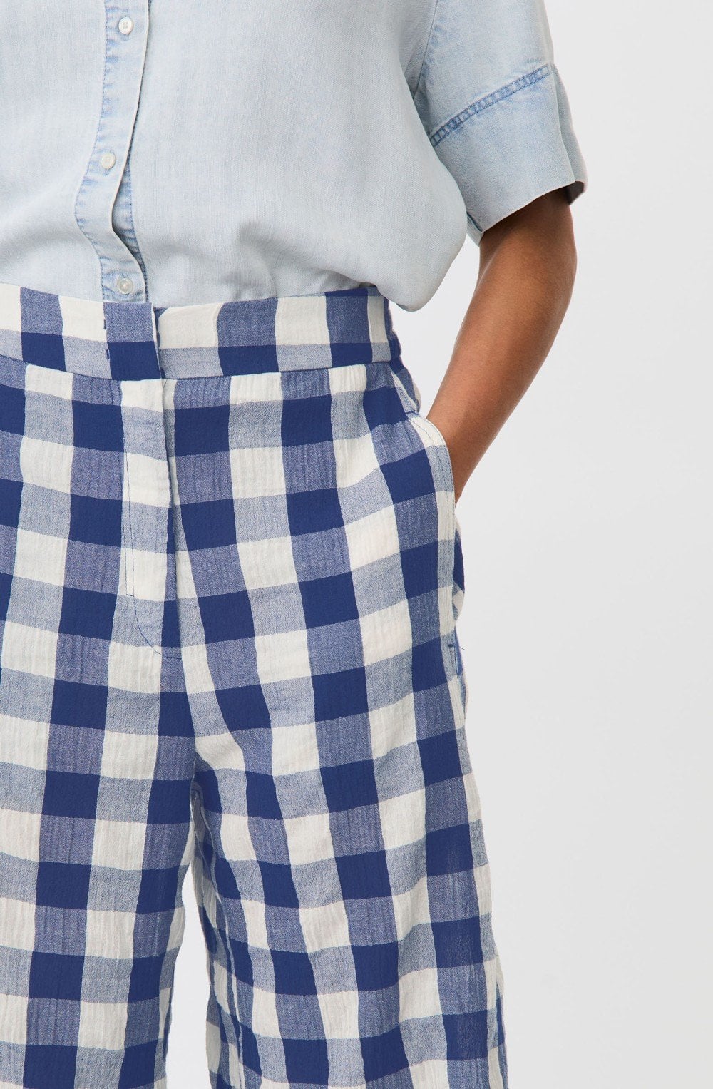 Portia Gingham Print Trousers