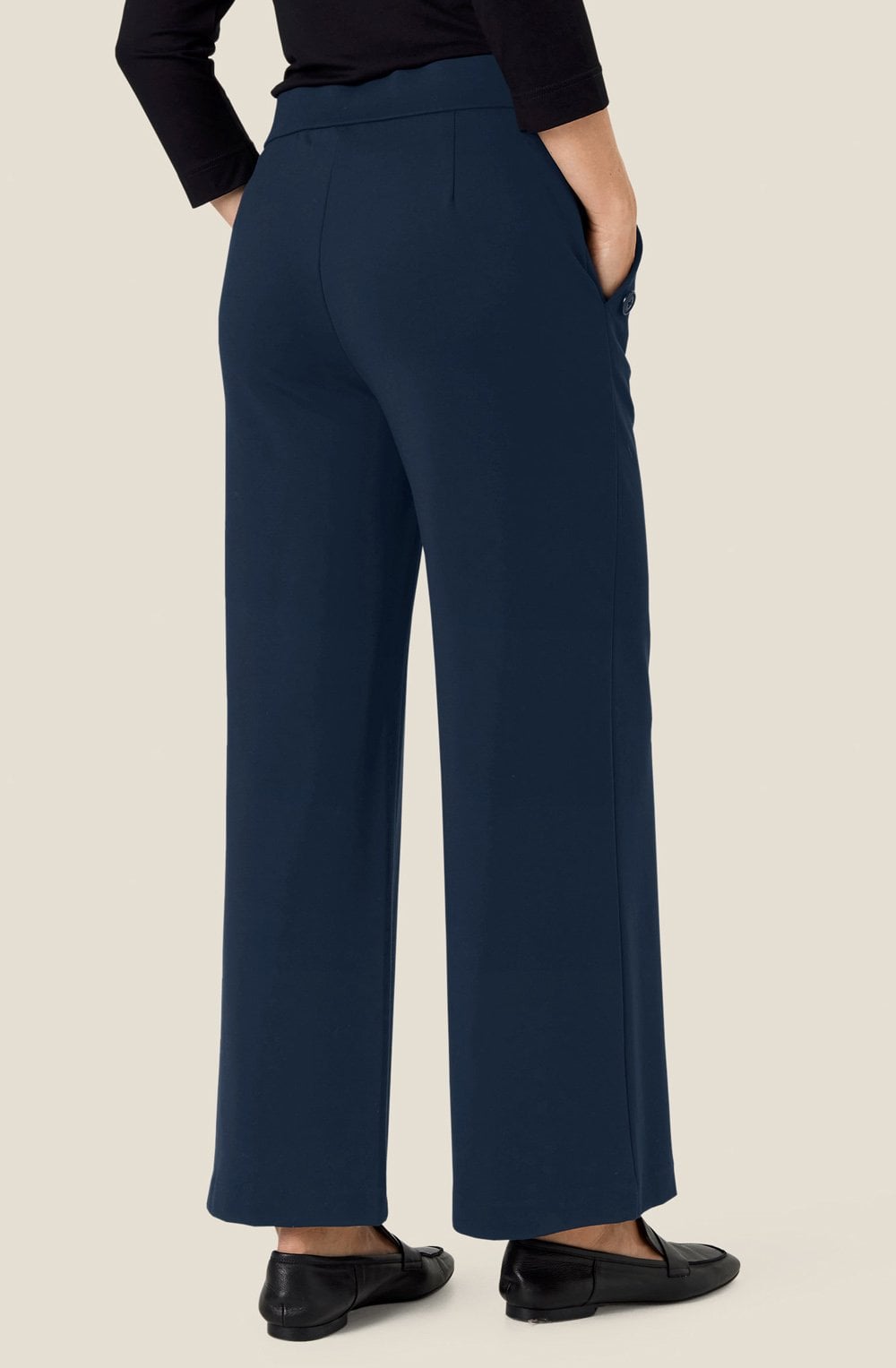 Prisca Navy Jersey Trousers