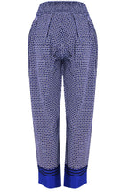 Prunel Greek Blue Org Patterned Culottes