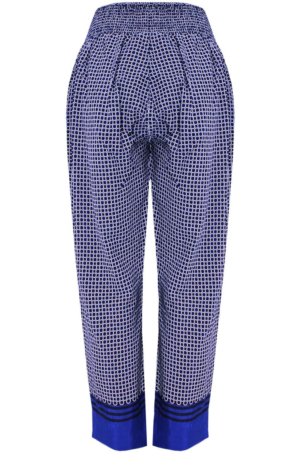 Prunel Greek Blue Org Patterned Culottes