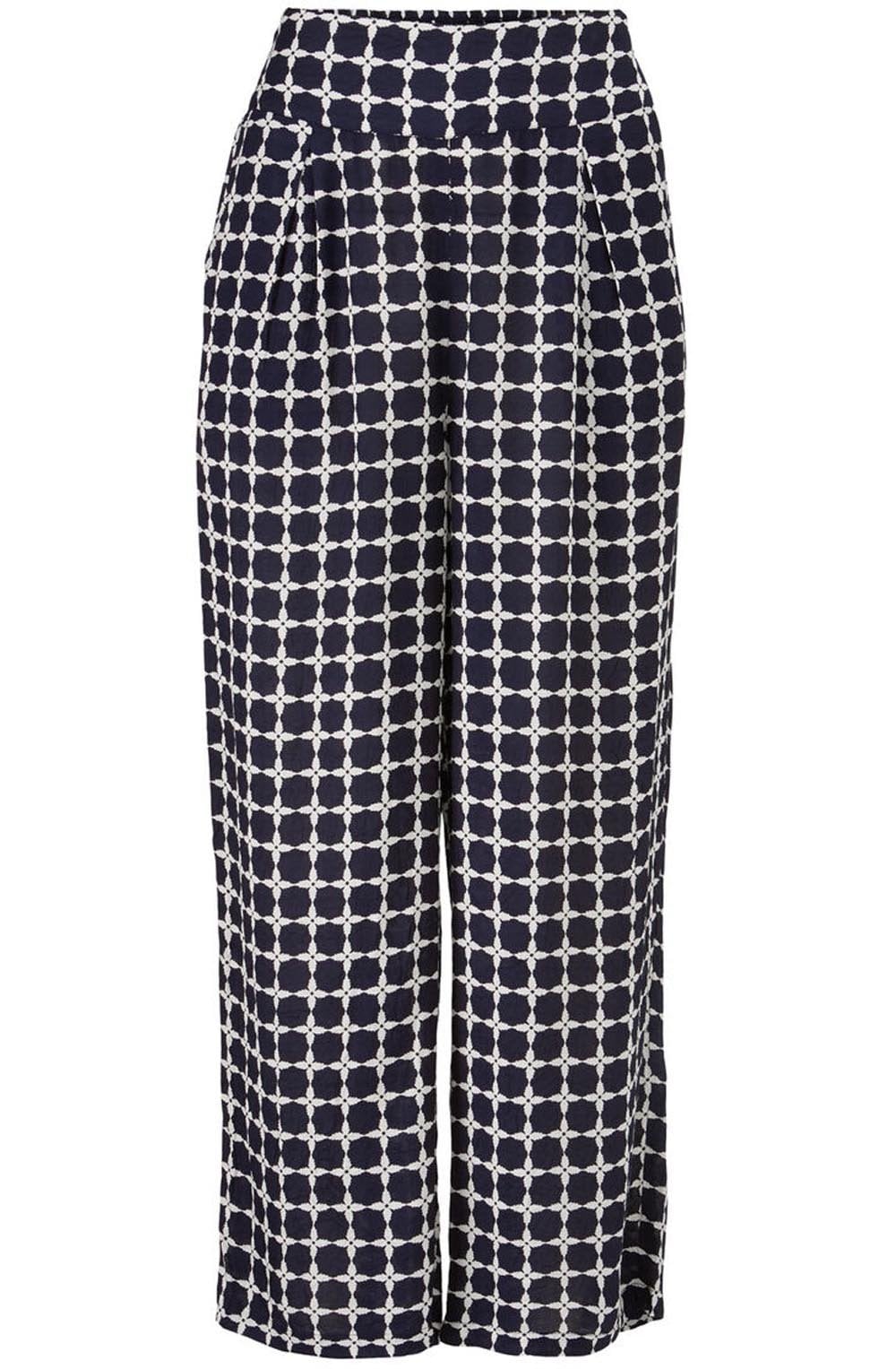 Purnis Navy Bold Print Trousers