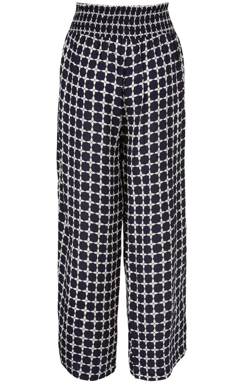 Purnis Navy Bold Print Trousers