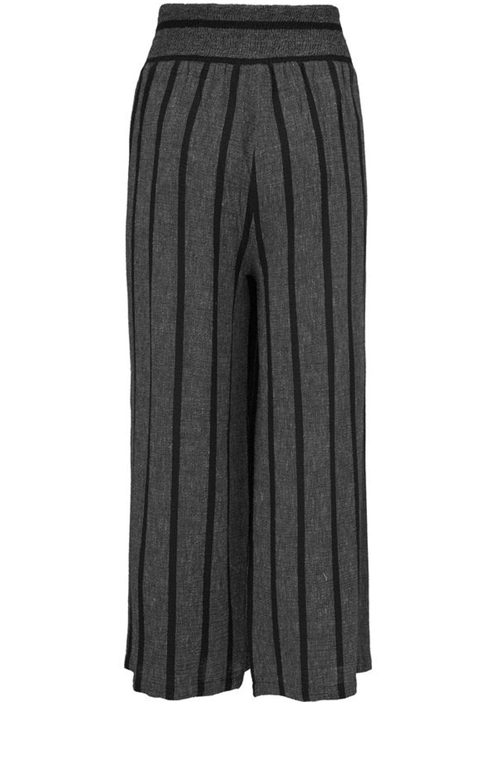 Pusna Black Original Striped Culottes