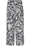Pusna Navy Floral Print Trousers