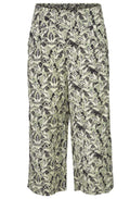 Pusna Olive Paisley Print Trousers