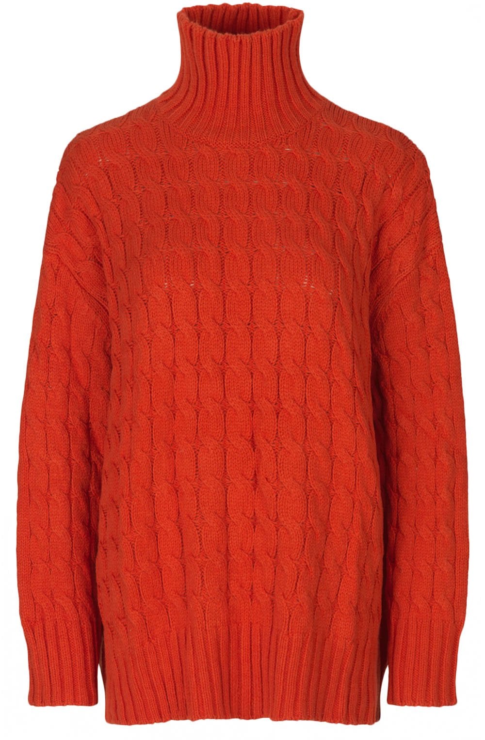 Red Clay Feline Cable Knit Jumper