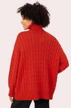 Red Clay Feline Cable Knit Jumper