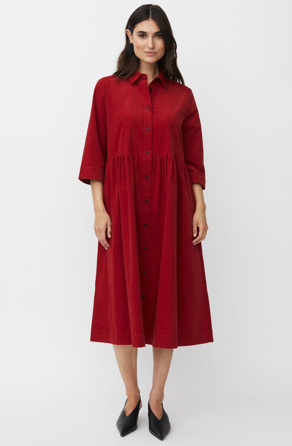 Red Dahlia Nynisla Corduroy Shirt Dress