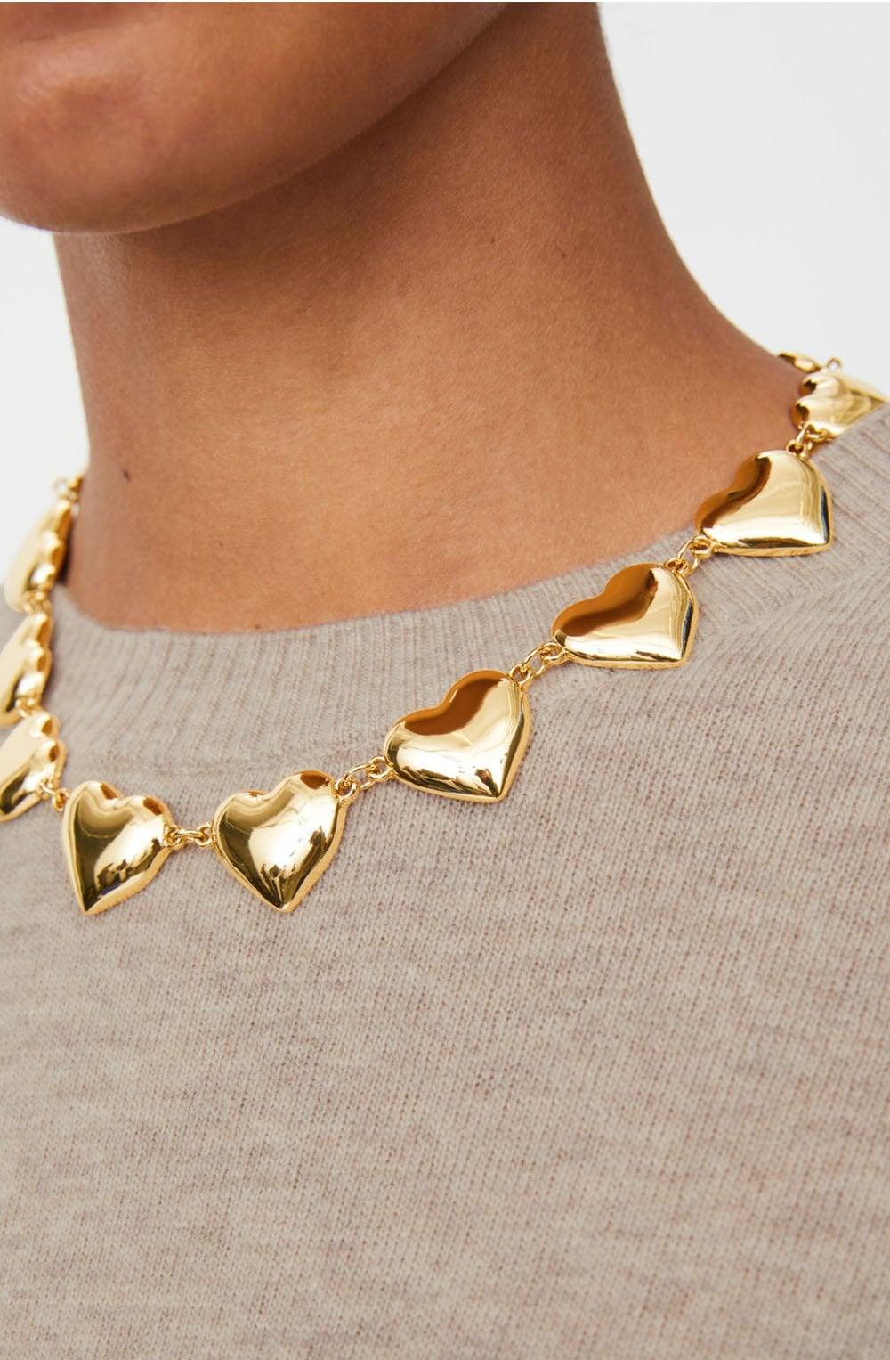 Rinula Gold Heart Link Necklace