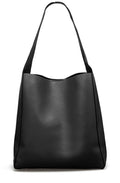 Rita Faux Leather Black Shopper Bag