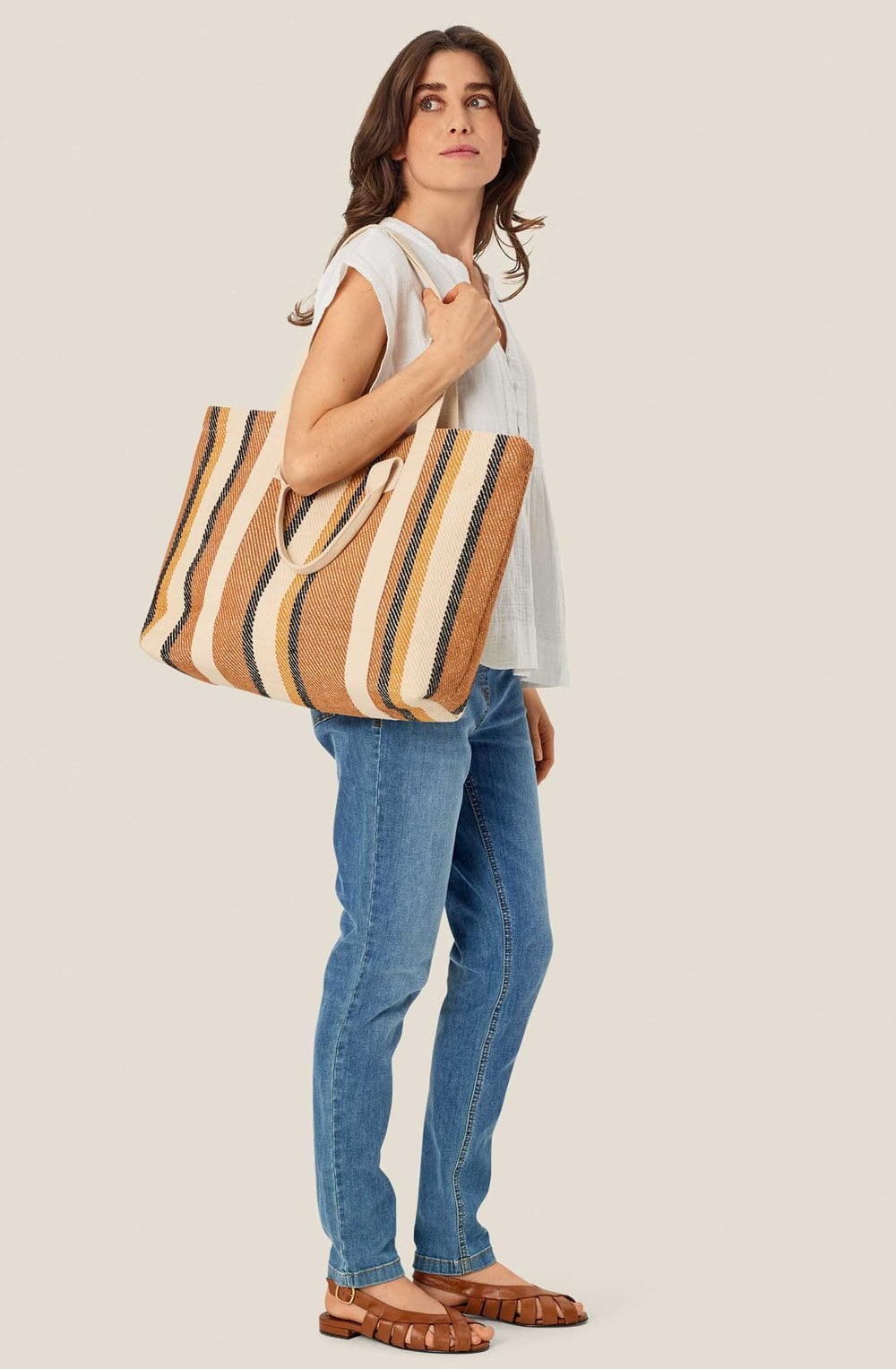Rubbi Cashew Woven Cotton Bag