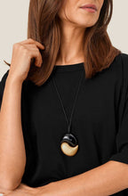 Ruffa Gold and Black Beaded Necklace