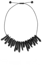 Rykka Black Wooden Bead Necklace