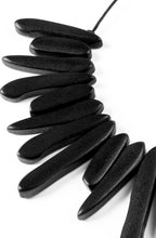Rykka Black Wooden Bead Necklace