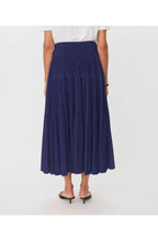 Sable Blue Tiered Maxi Skirt
