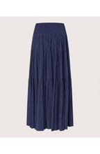 Sable Blue Tiered Maxi Skirt