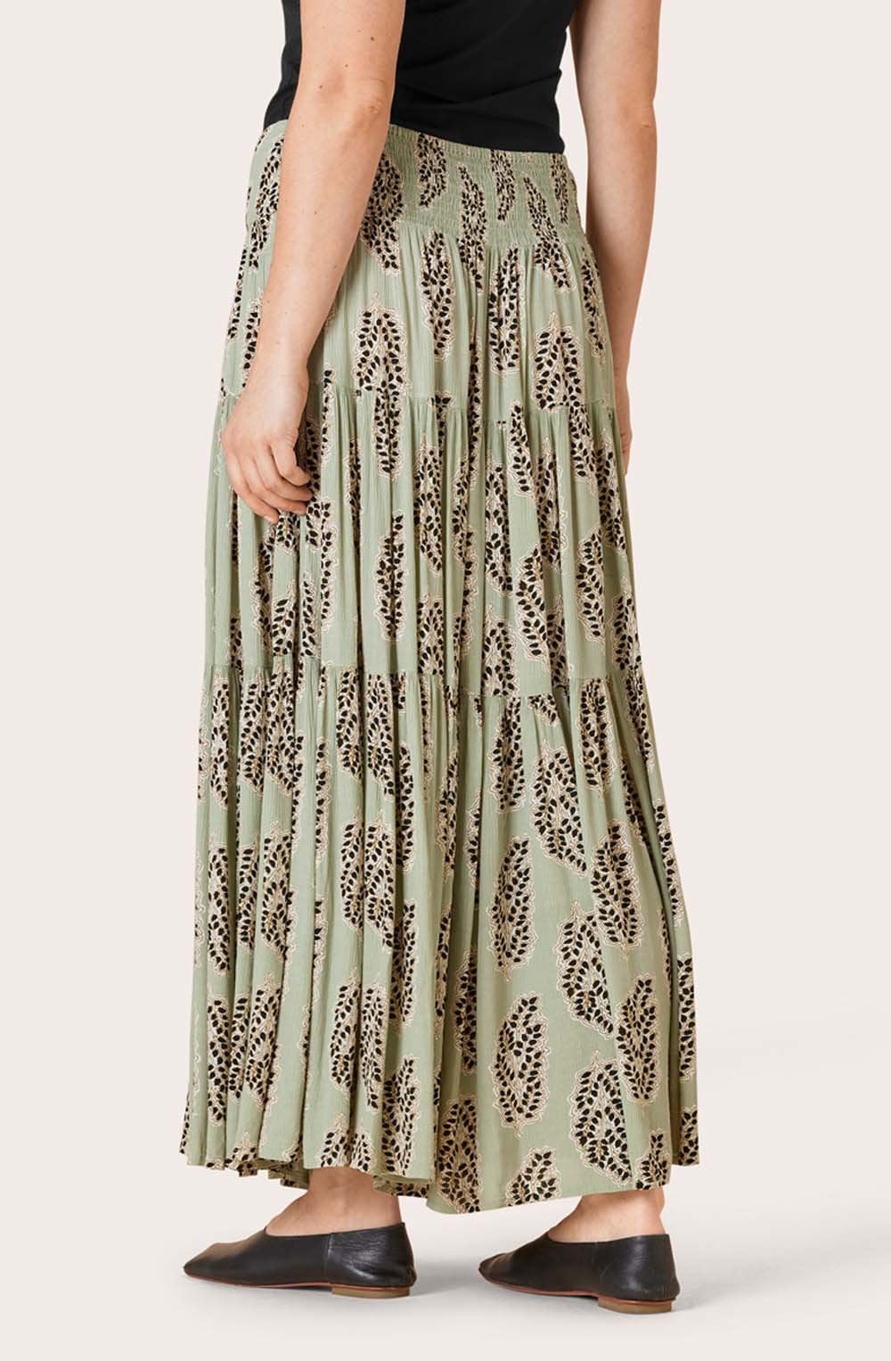 Sable Desert Sage Tiered Skirt