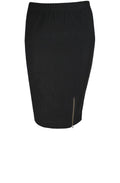 Salma Black Fine Ribbed Skirt