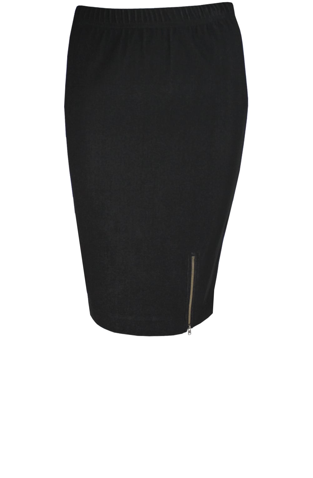 Salma Black Fine Ribbed Skirt