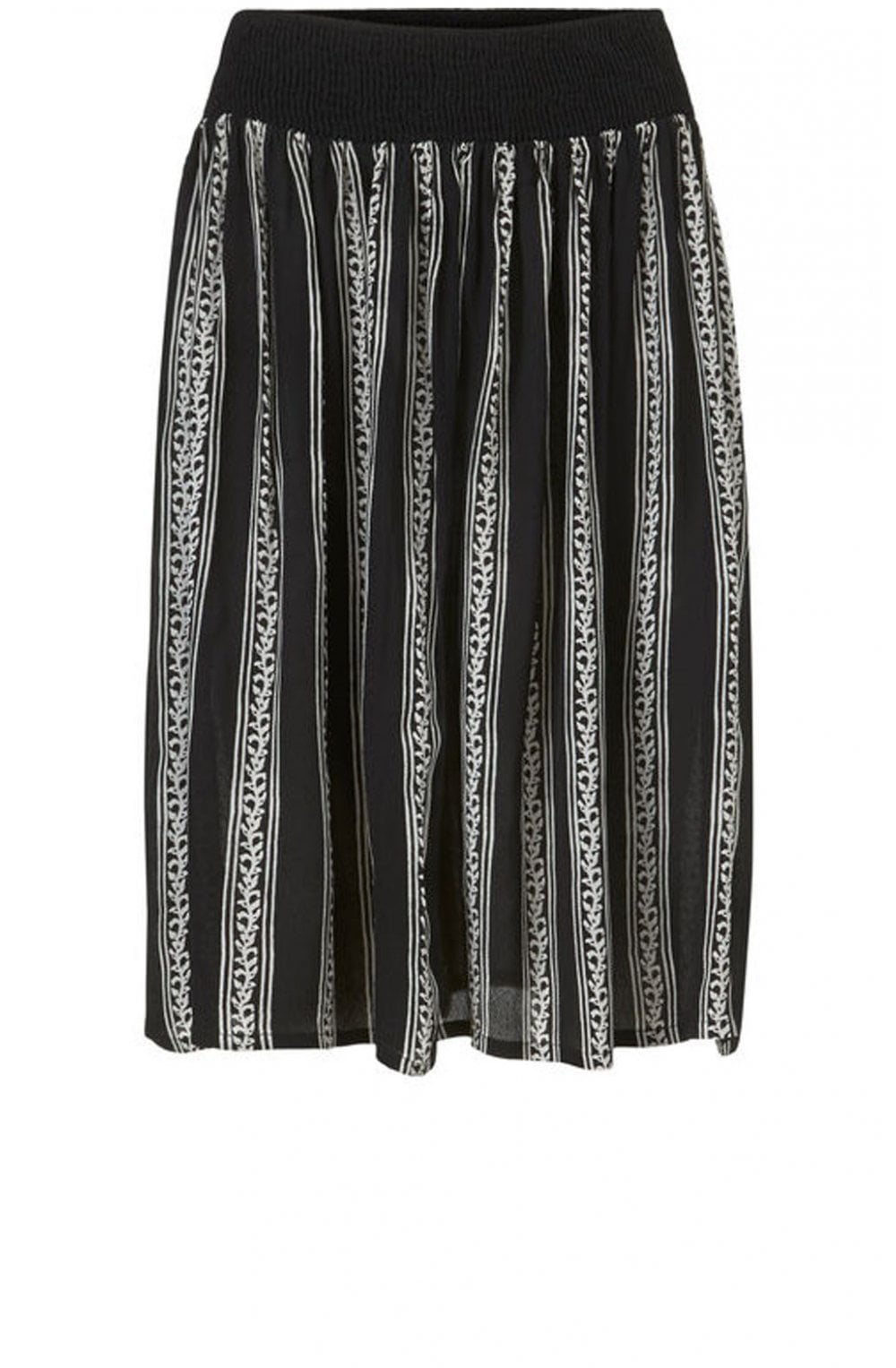 Sanne Black & White Striped Skirt