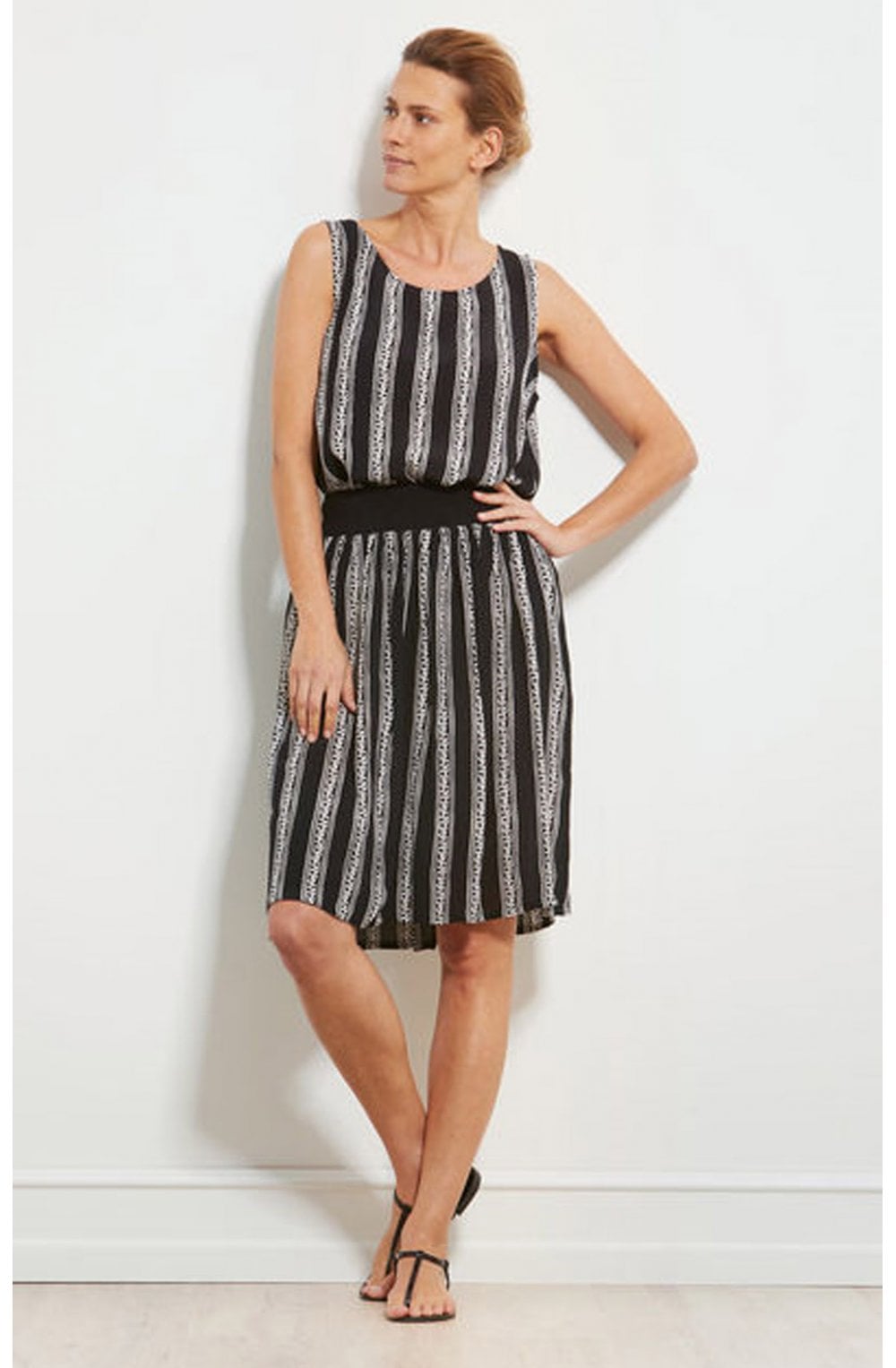 Sanne Black & White Striped Skirt