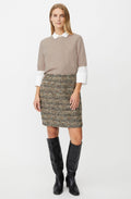 Saturina Black and Gold Buclé Skirt
