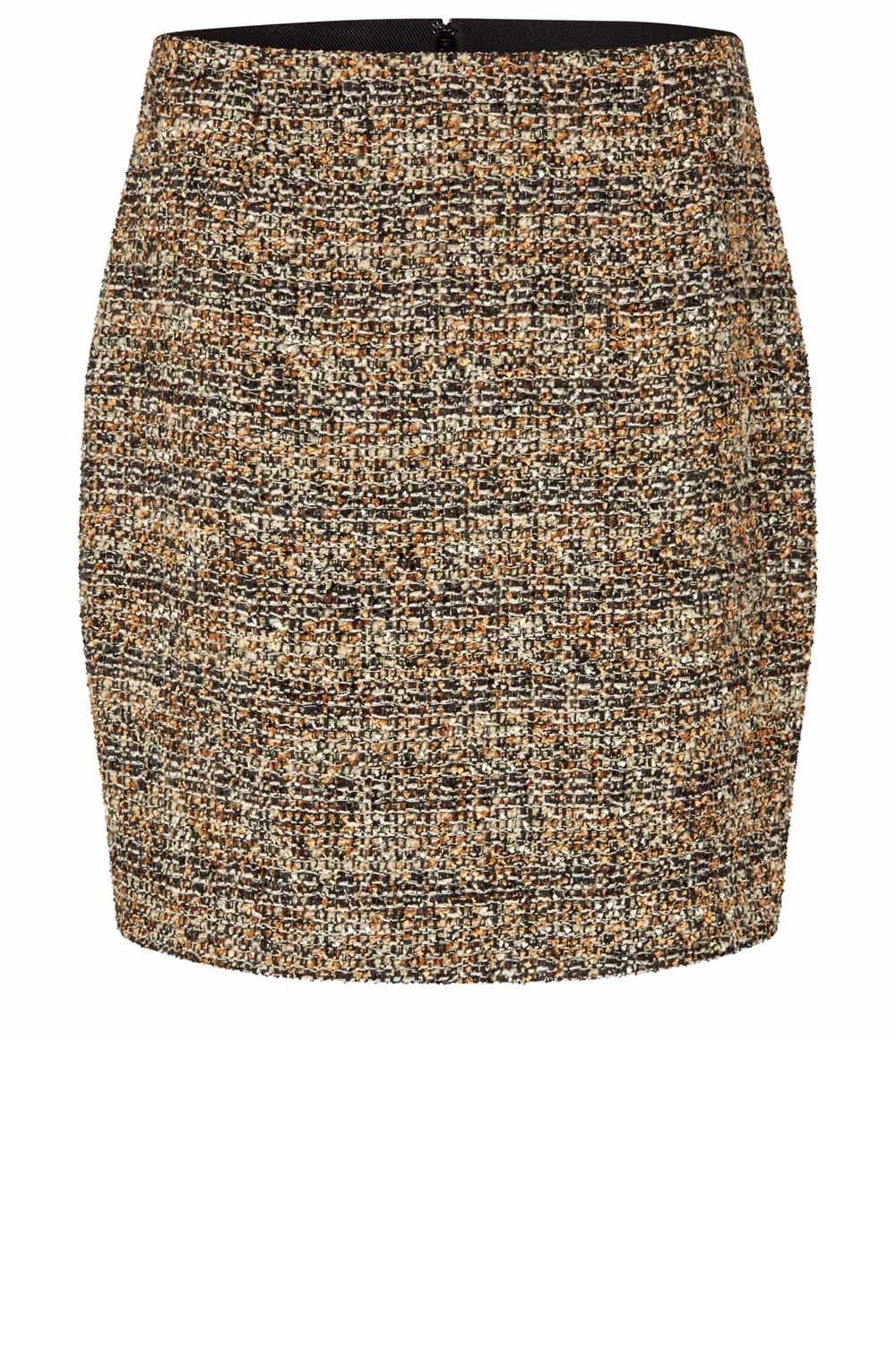 Saturina Black and Gold Buclé Skirt