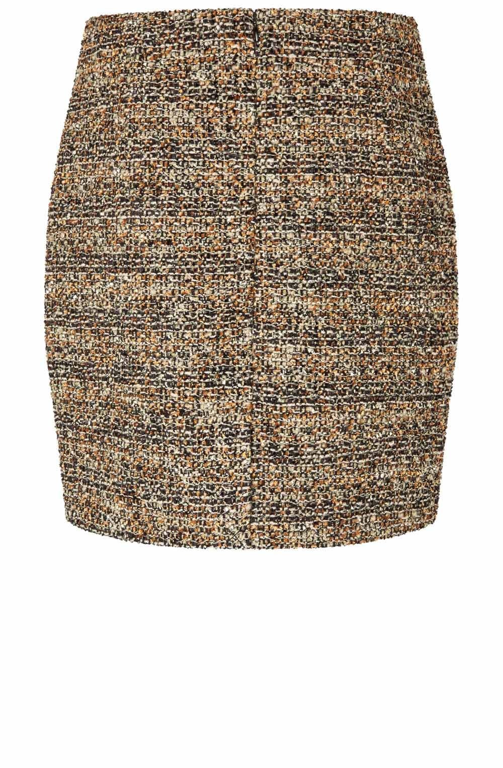 Saturina Black and Gold Buclé Skirt