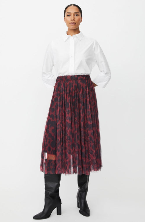 Scarlet Tawny Port Tulle Skirt