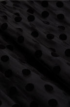 Sienna Black Velvet Polka Dot Skirt