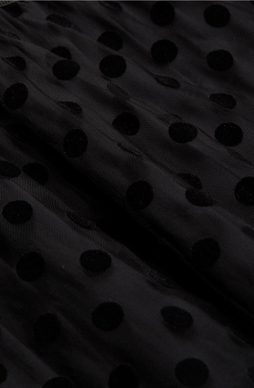 Sienna Black Velvet Polka Dot Skirt