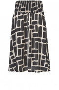 Sondra Black & Cream Bold Print Skirt